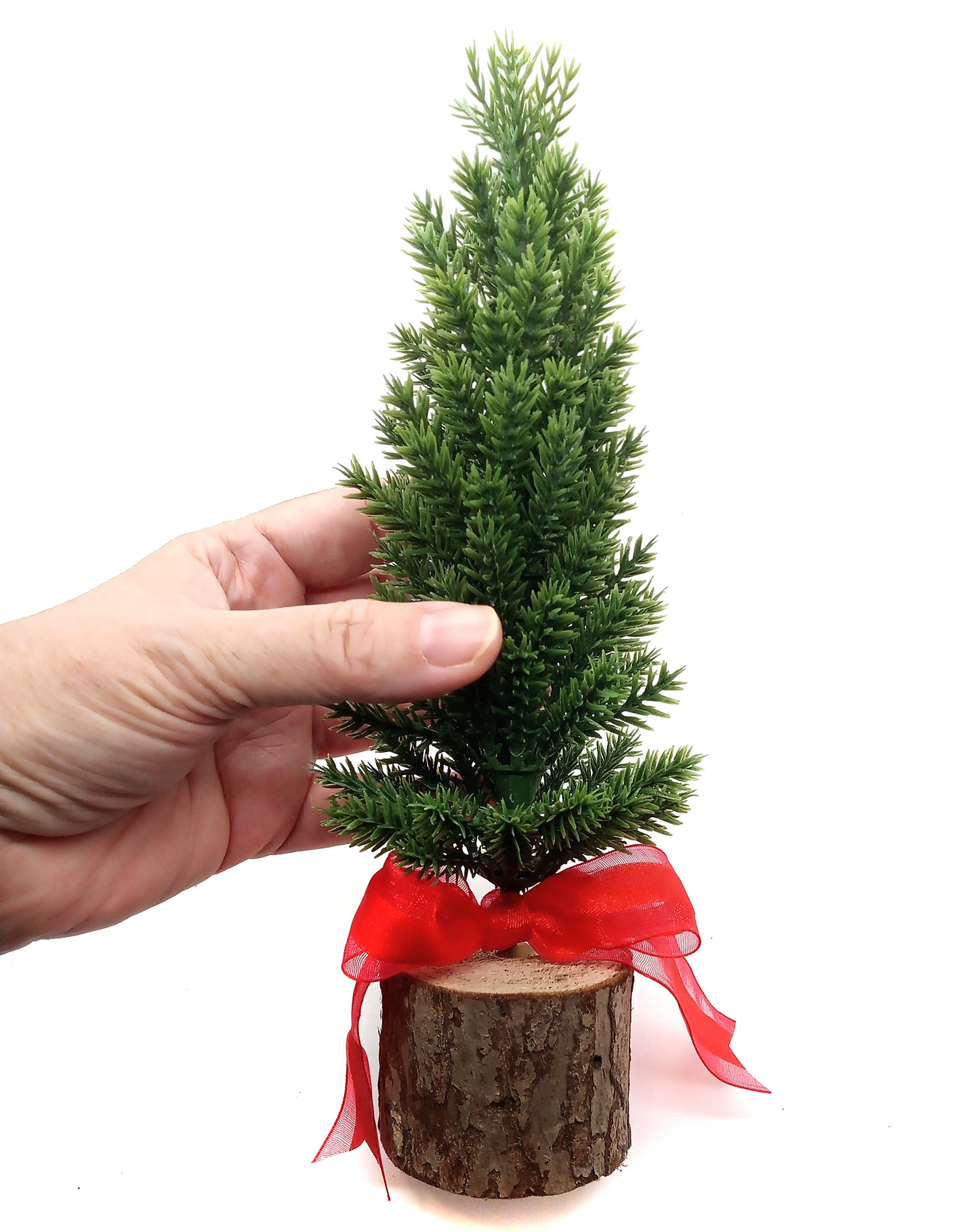 Mini Christmas Tree & 28 Cute Red Ornaments, Trim your Tiny Tree, 1:12 scale