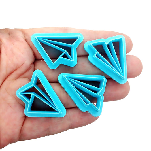 Paper airplane polymer clay cutters.