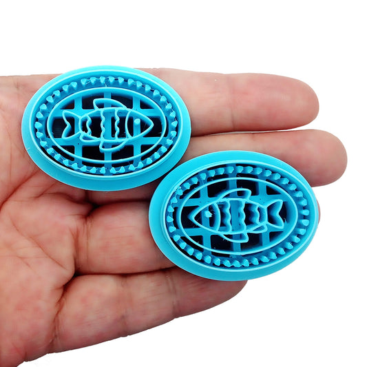Fancy framed fish polumer clay cutters.