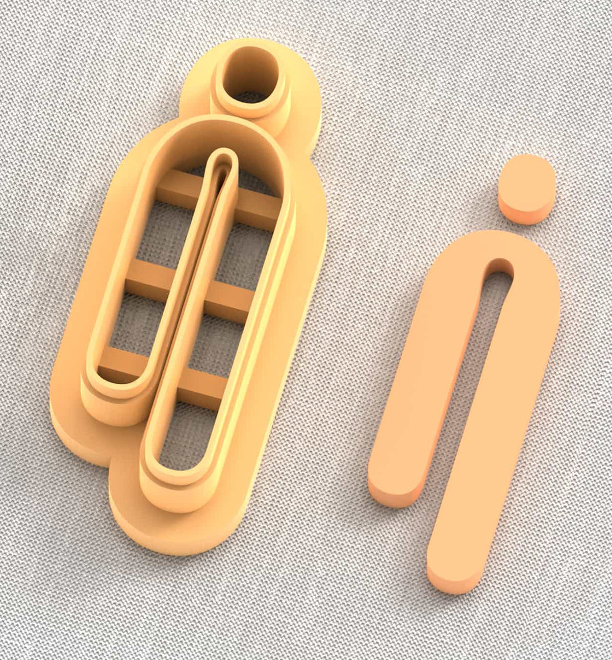 Boho organic shaped earring polymer clay cutters.