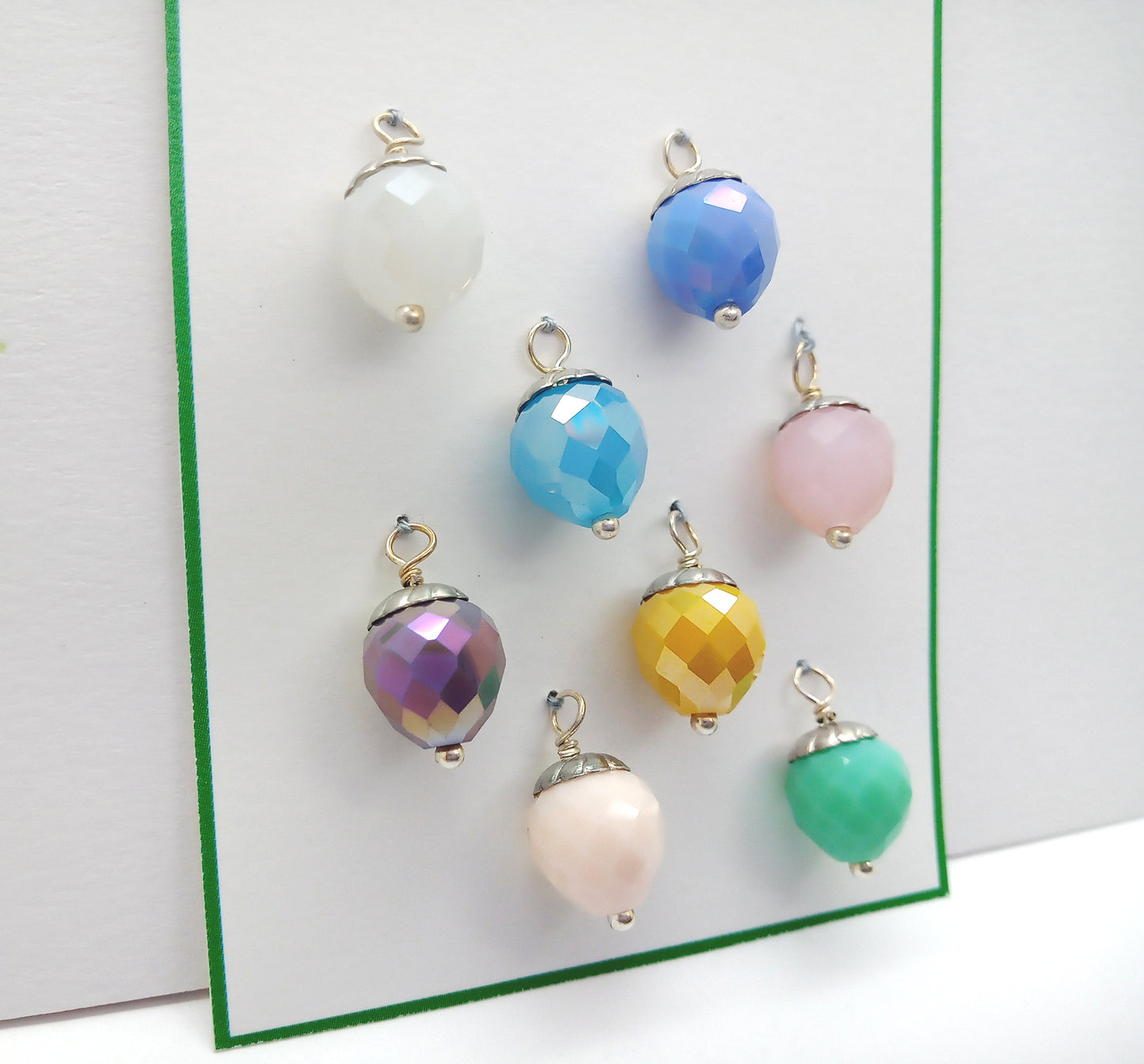Pastel Miniature Glass Ornaments, 8 pc, for Dollhouse or Mini Tabletop Trees