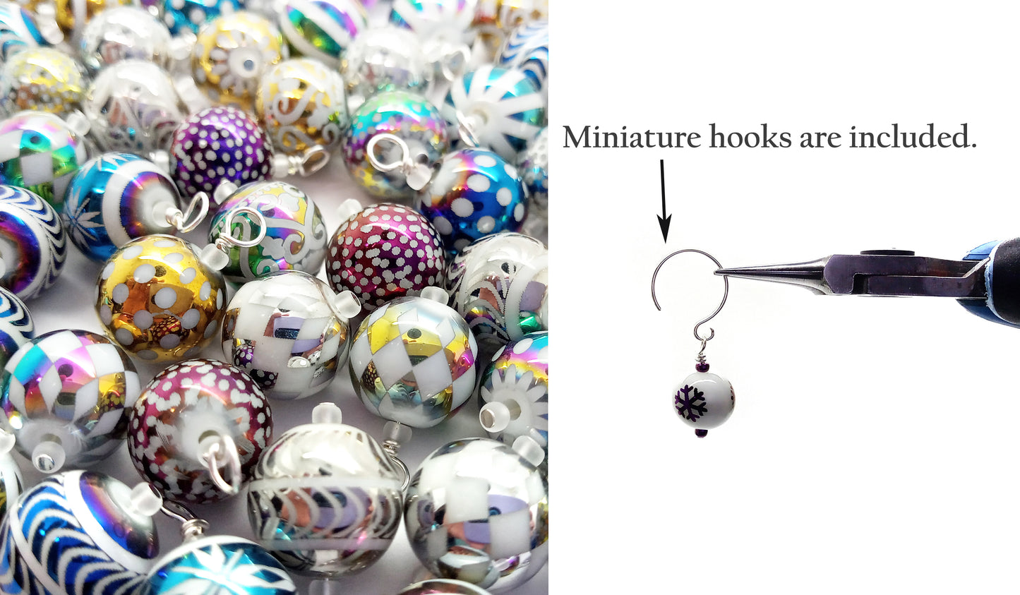20 Dollhouse Tree Ornaments, Colorful Mix, Small Tabletop Christmas Trees