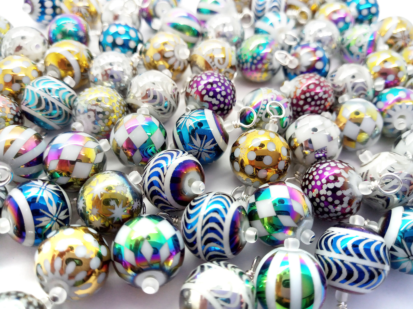 20 Dollhouse Tree Ornaments, Colorful Mix, Small Tabletop Christmas Trees