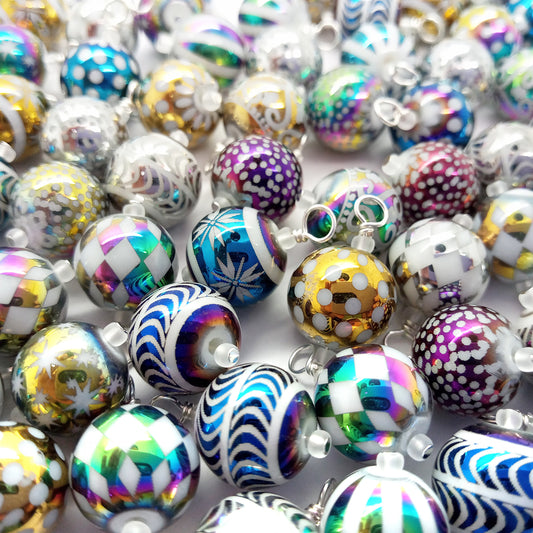 20 Dollhouse Tree Ornaments, Colorful Mix, Small Tabletop Christmas Trees