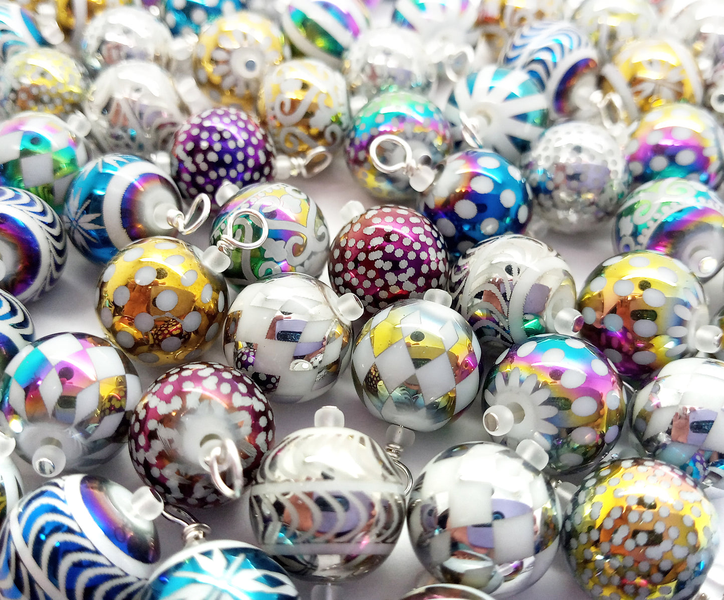 20 Dollhouse Tree Ornaments, Colorful Mix, Small Tabletop Christmas Trees