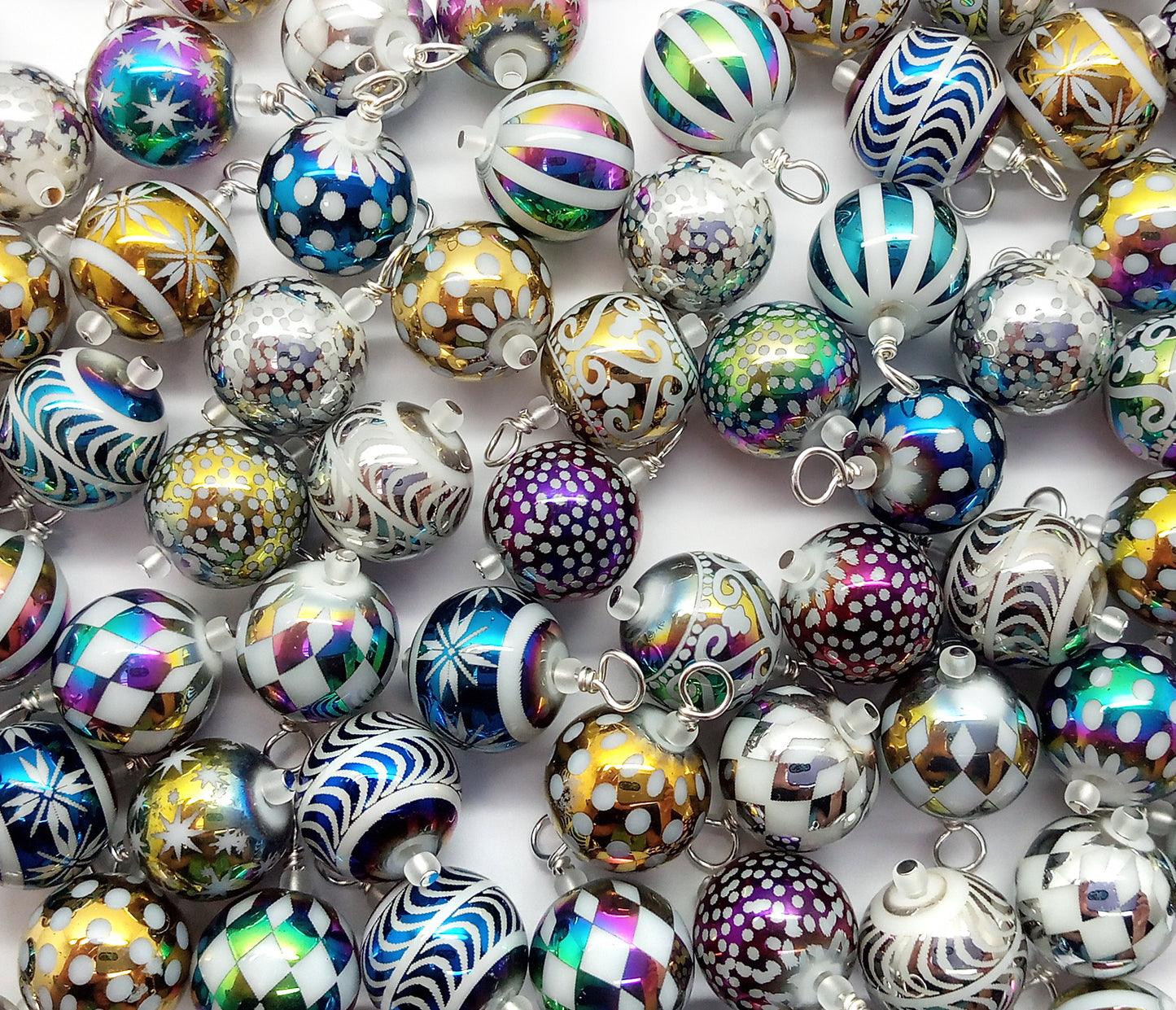 20 Dollhouse Tree Ornaments, Colorful Mix, Small Tabletop Christmas Trees