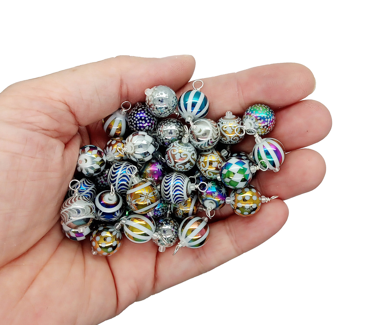 20 Dollhouse Tree Ornaments, Colorful Mix, Small Tabletop Christmas Trees