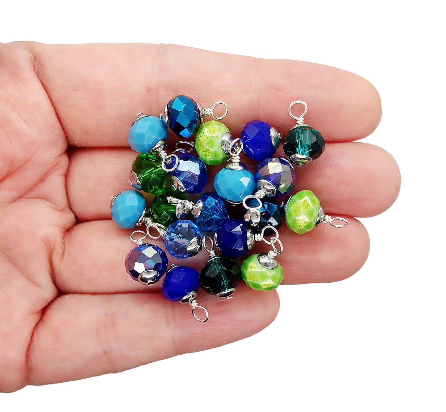 20 Mixed Miniature Ornaments, Glass. for 1:12 Scale or Dollhouse Christmas Trees
