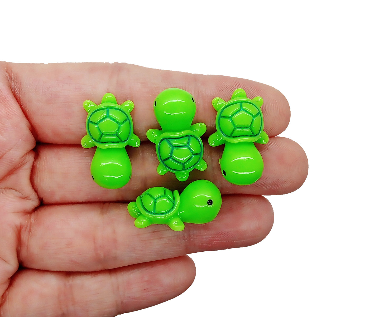 Cute Resin Turtles, Set of 6 3D Animal Miniatures