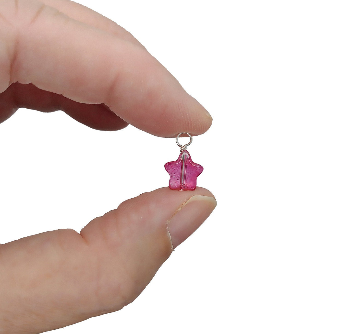 Tiny Star Christmas Ornaments Set of 8, Red & Yellow Miniature Baubles