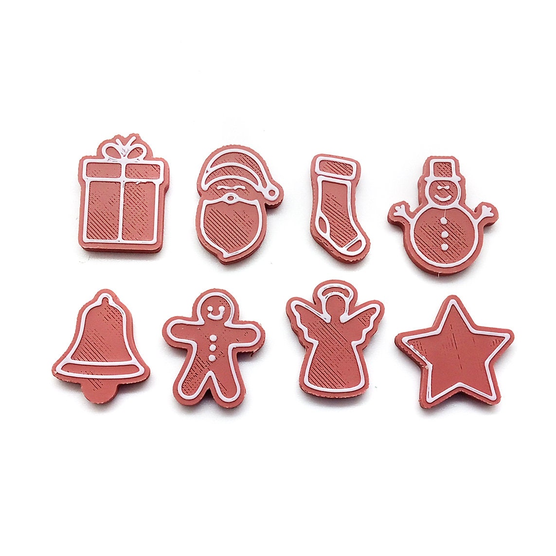 Miniature Gingerbread Cookies, Set of 8, 1:6 scale