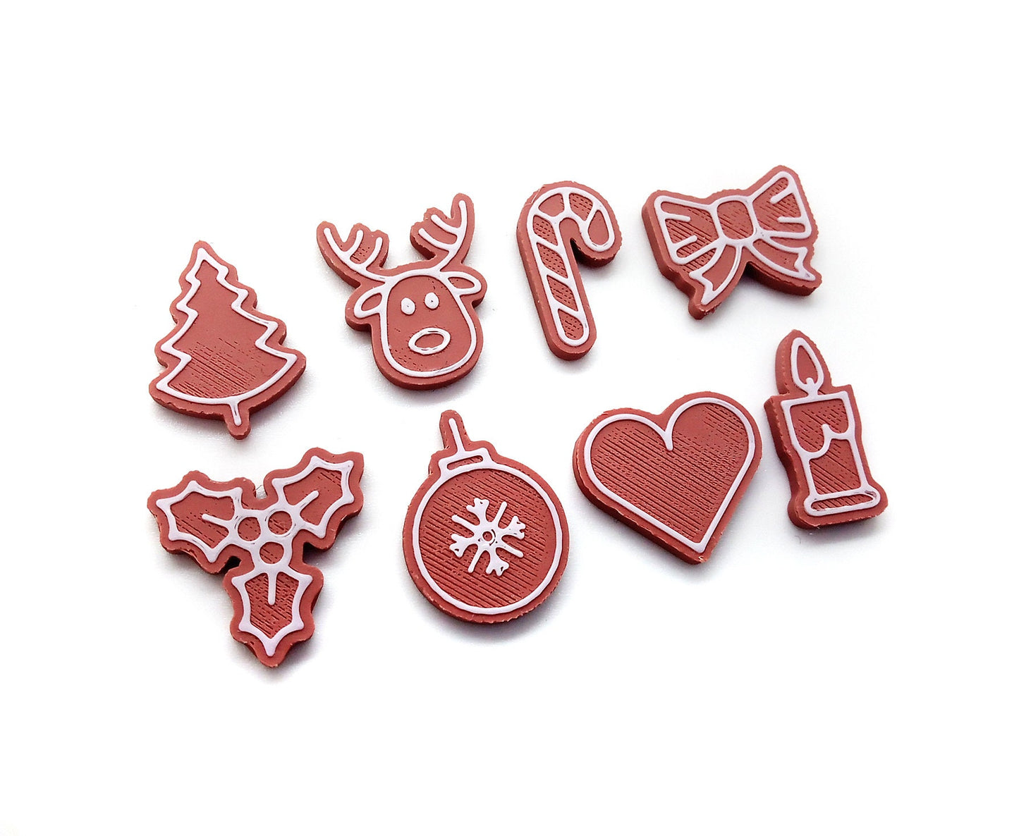 Mini Gingerbread Cookies for 1:6 Scale Dollhouse, Set of 8