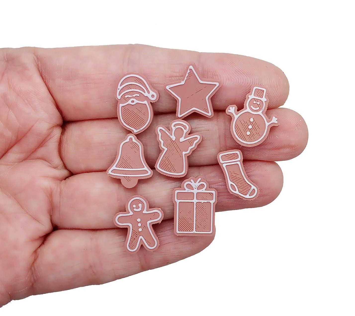 Miniature Gingerbread Cookies, Set of 8, 1:6 scale