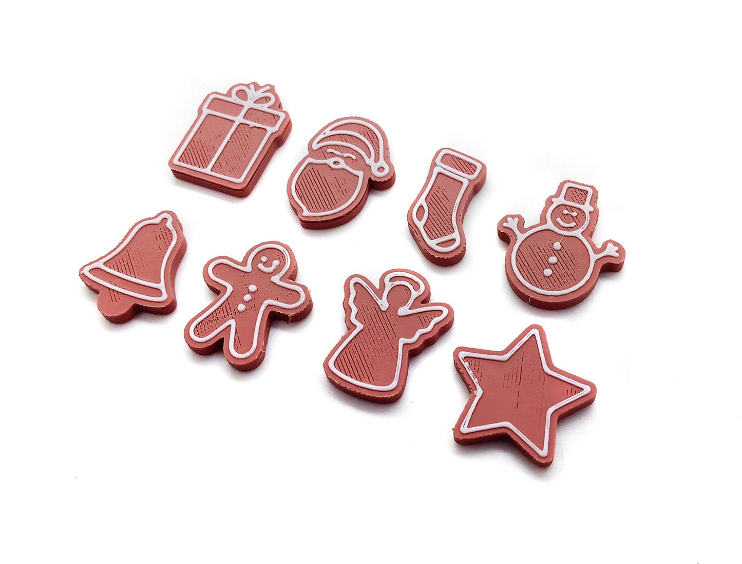Miniature Gingerbread Cookies, Set of 8, 1:6 scale