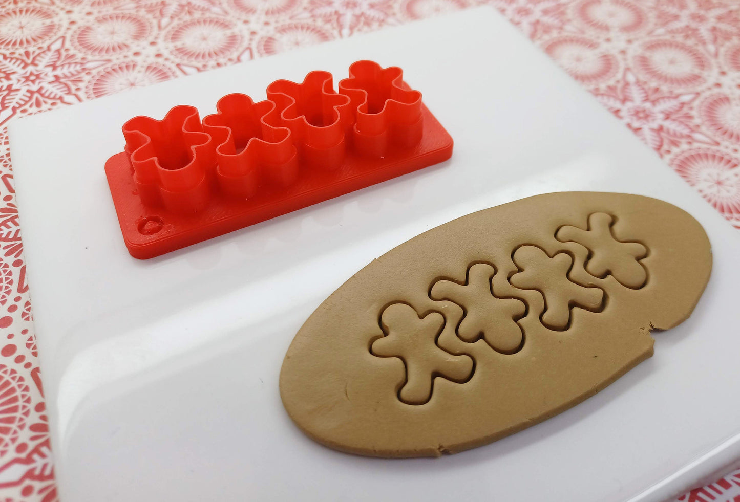 Mini Gingerbread Man Clay Cutter, Multi Cuts, for Miniature Christmas Food
