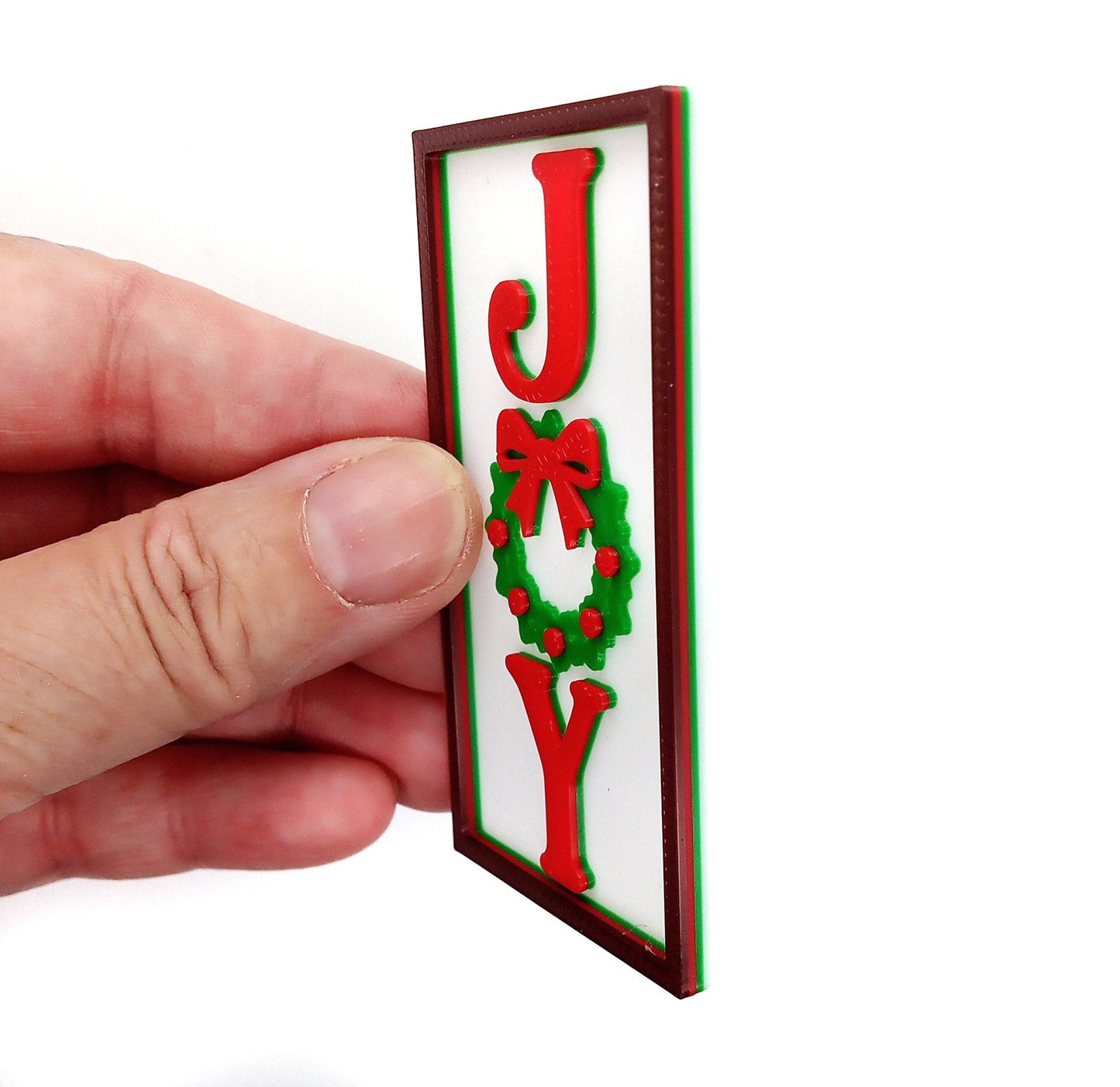 Christmas 3D Wall Art for Miniature Scenes, 1:6 Scale Tiered Tray Shelf Sitters