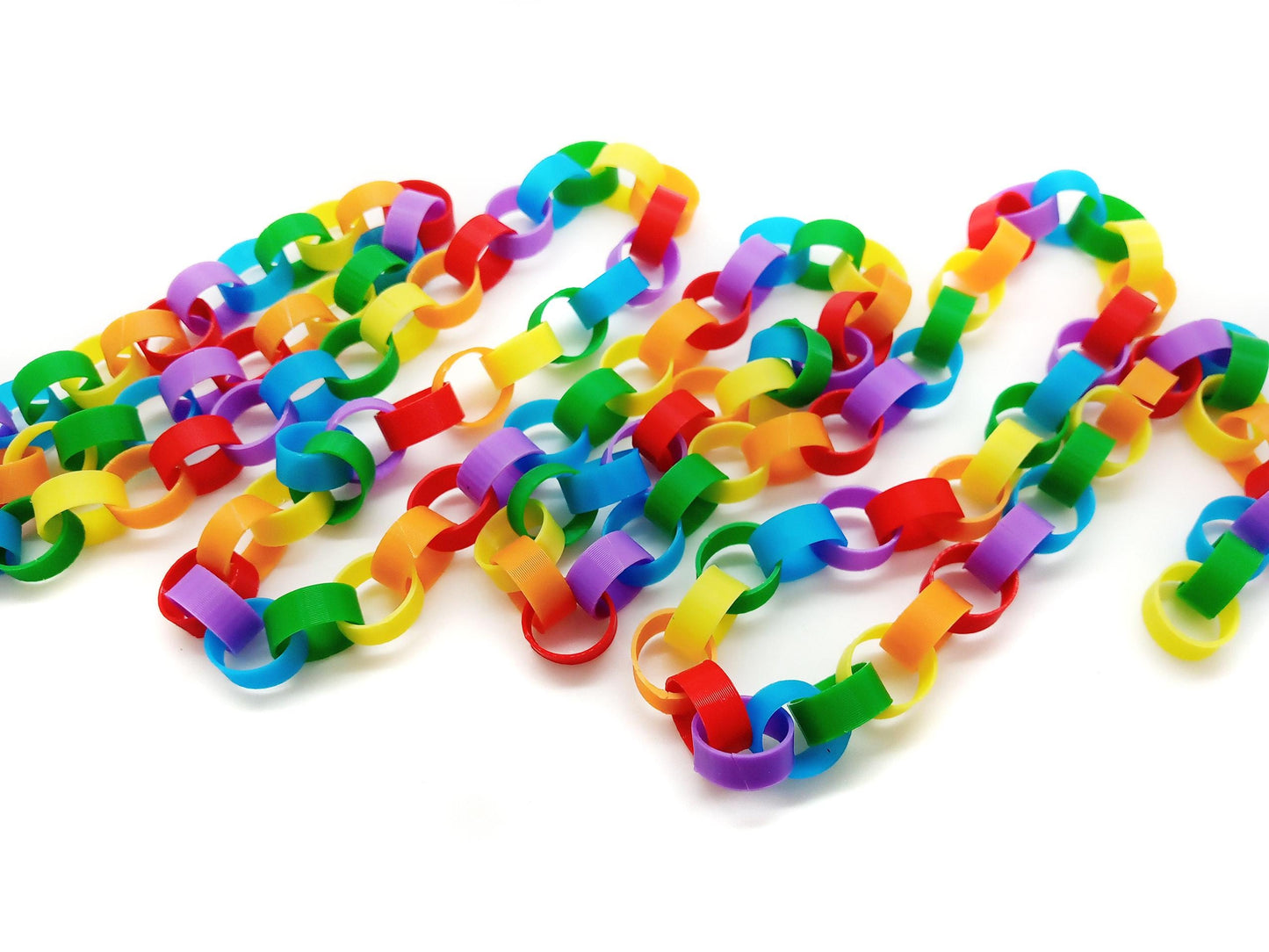 Mini Garland Kit, DIY Rainbow Chain Link Decor for 1:12 Scale Dollhouse