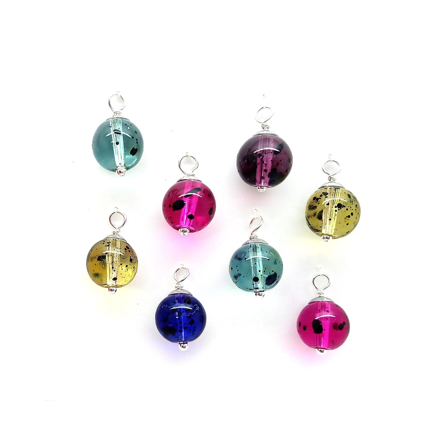 Translucent Glass Mini Ornaments, Set of 8 Dollhouse Christmas Baubles