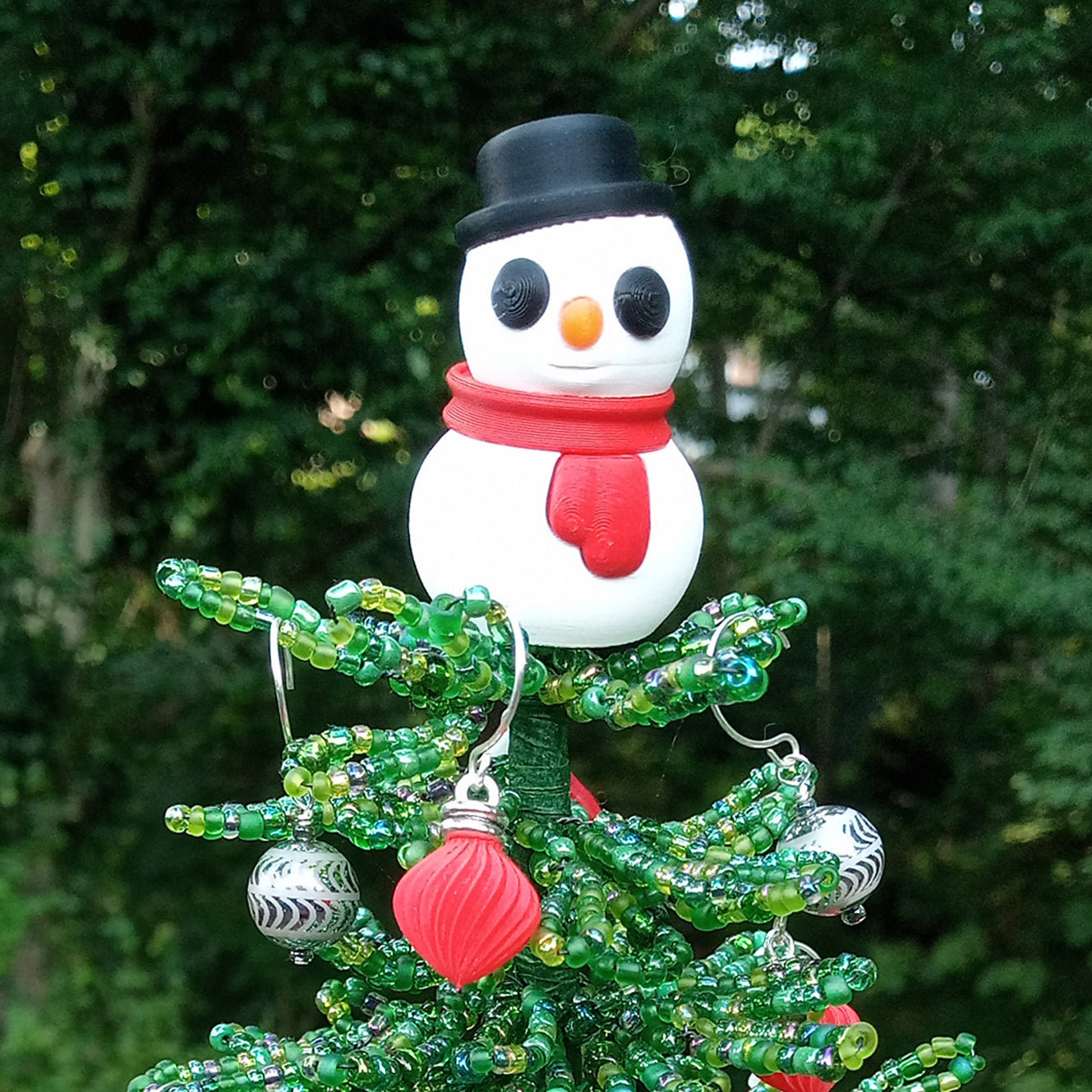 Miniature Snowman Christmas Tree Topper, for Dollhouse Trees, 1.5