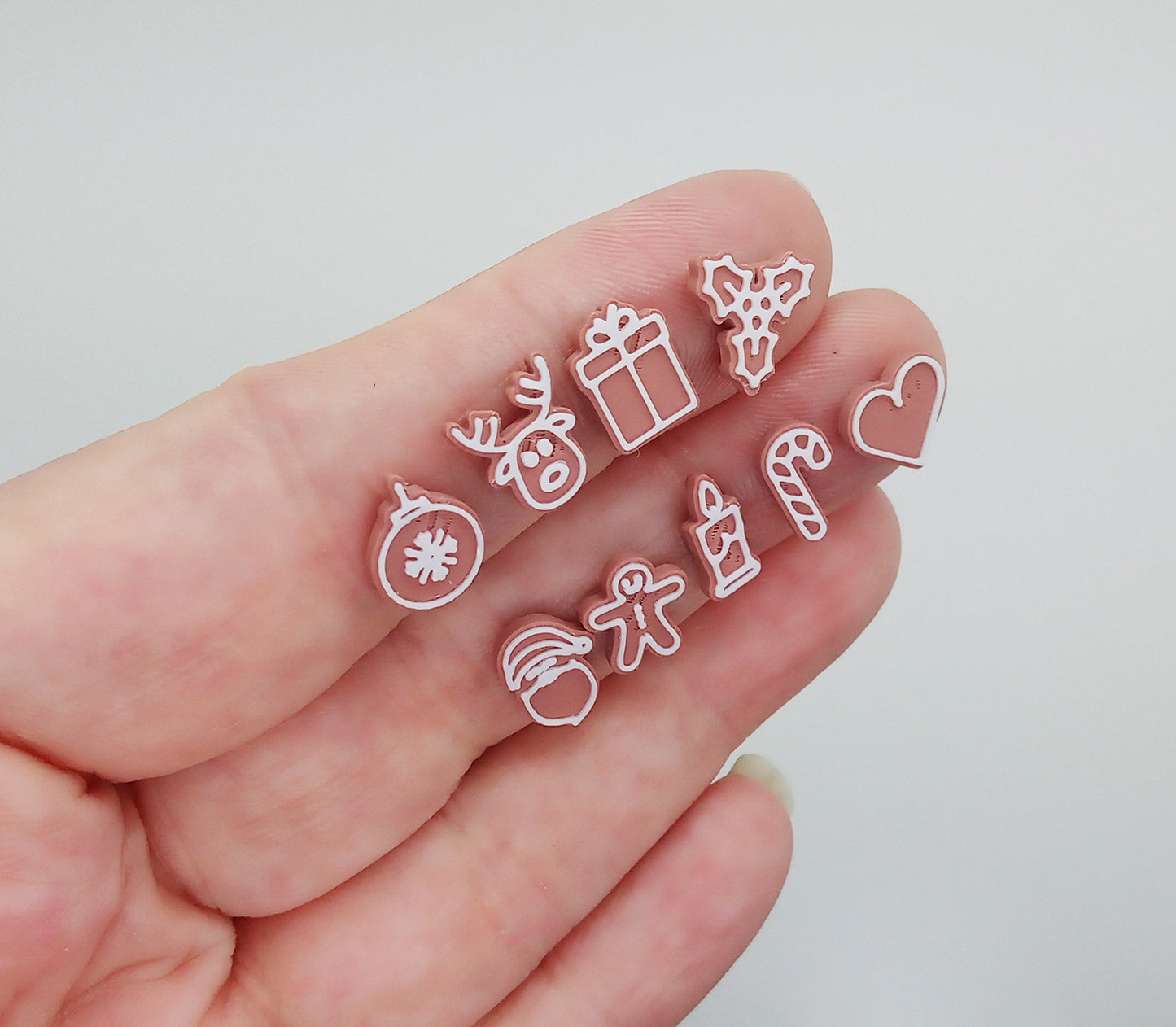 Miniature Gingerbread Cookies, Set of 12, Tiny 1:12 scale