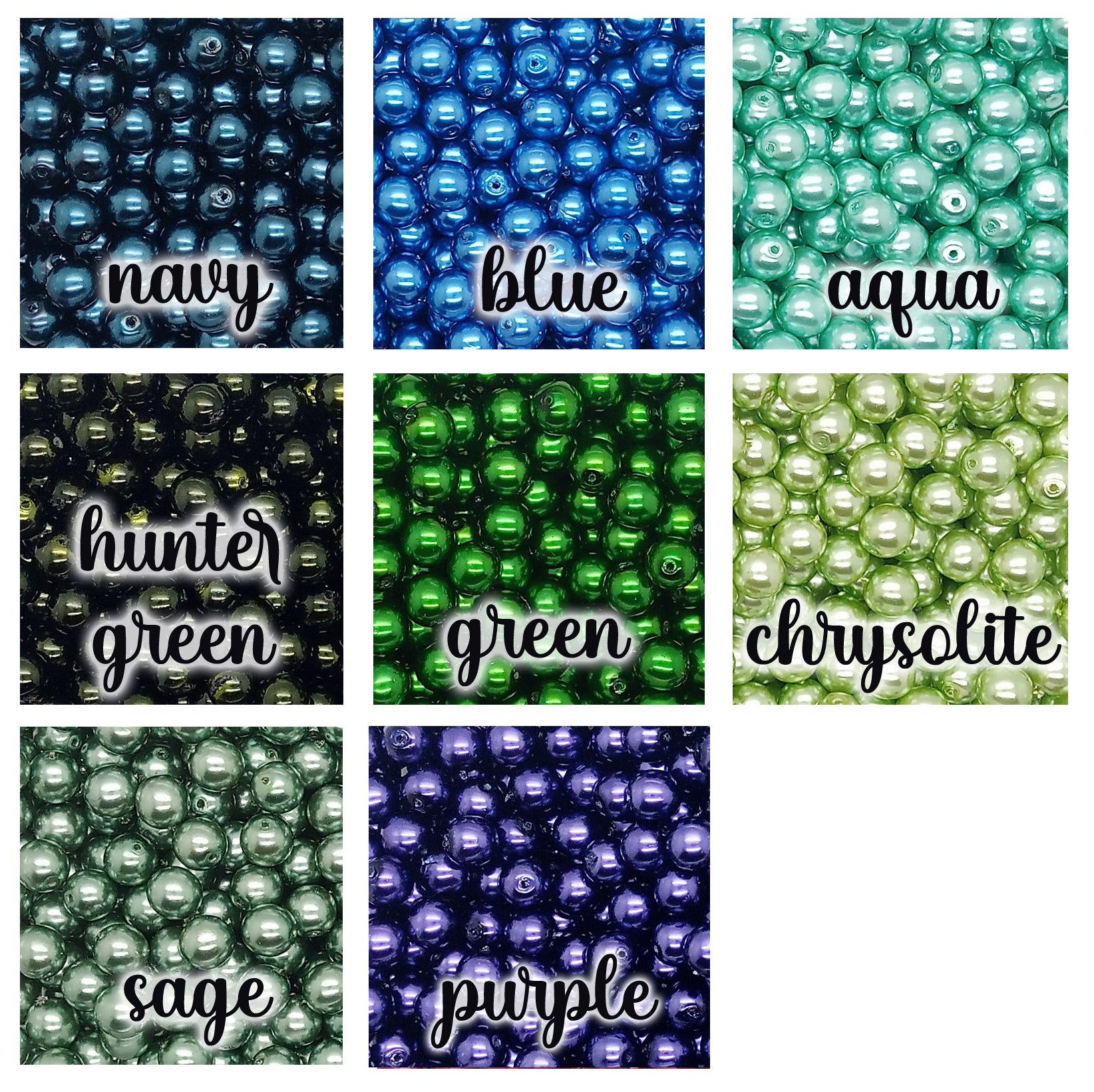 Glass Pearl Charms - 8mm Bead Dangles for DIY Charm Bracelets - Adorabilities Charms & Trinkets
