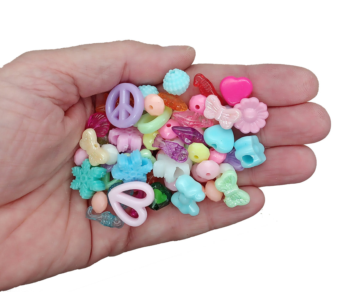 Acrylic Butterfly Beads - Colorful Kandi Beading Supply