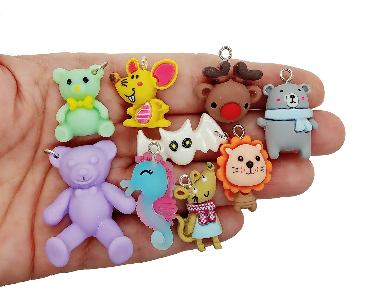 Cute Animal Charm Mix, Assorted Kawaii Animal Pendants