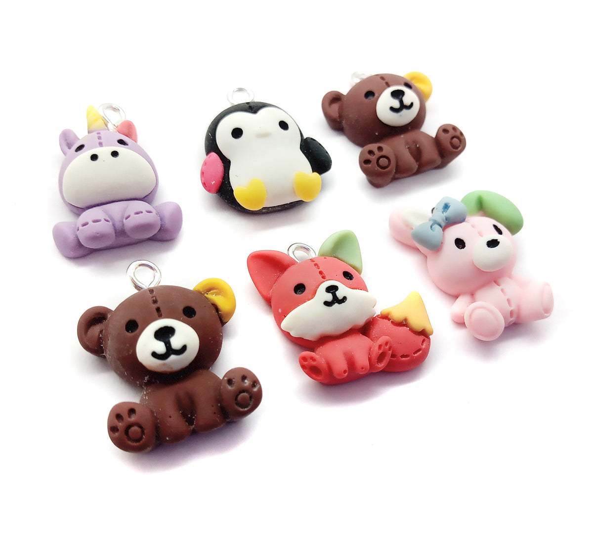 Cute Animal Charms, 4pc Mix, 48% OFF