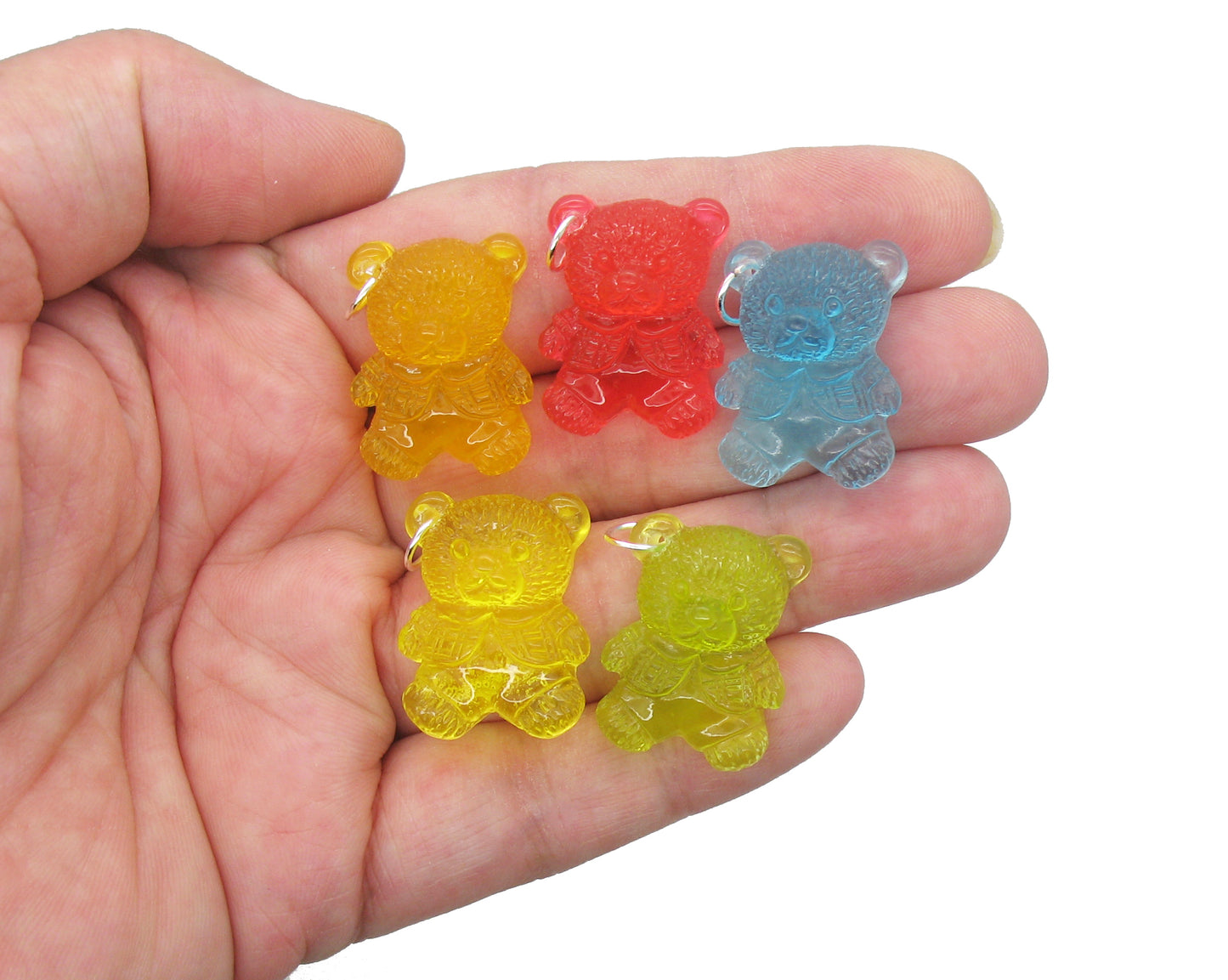 Colorful Bear Charms - Cute Teddy Resin Cabochons - Adorabilities Charms & Trinkets