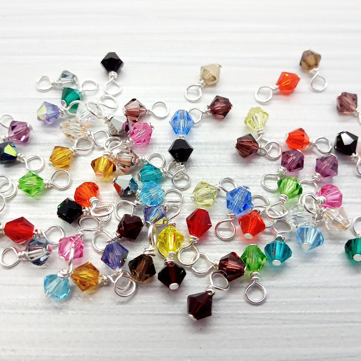 120 Pieces Crystal Dangle Charms Pendants with Lobster Clasp Crystal  Birthstone Charms Handmade Dangle Bead Charms DIY Round Jewelry Charms for  Jewelry Earring Accessory, 12 Colors (Multiple Color)