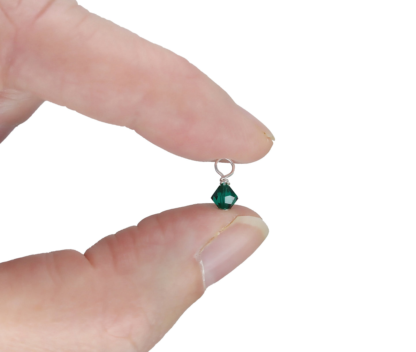 Tiny Bicone Bead Charms, 4mm Crystal Bead Dangle Mix - Adorabilities Charms & Trinkets