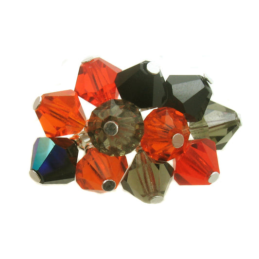 Halloween Dangle Charms, 6mm Crystal Bead Charm Mix