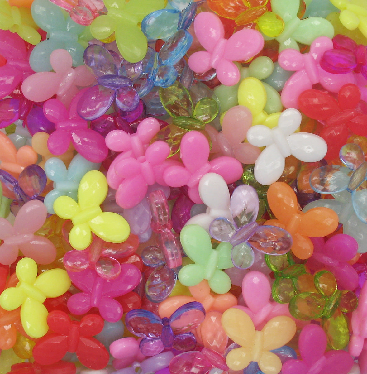 Butterfly Beads - 14mm AB Translucent Iridescent Color Little Butterfl –  Delish Beads