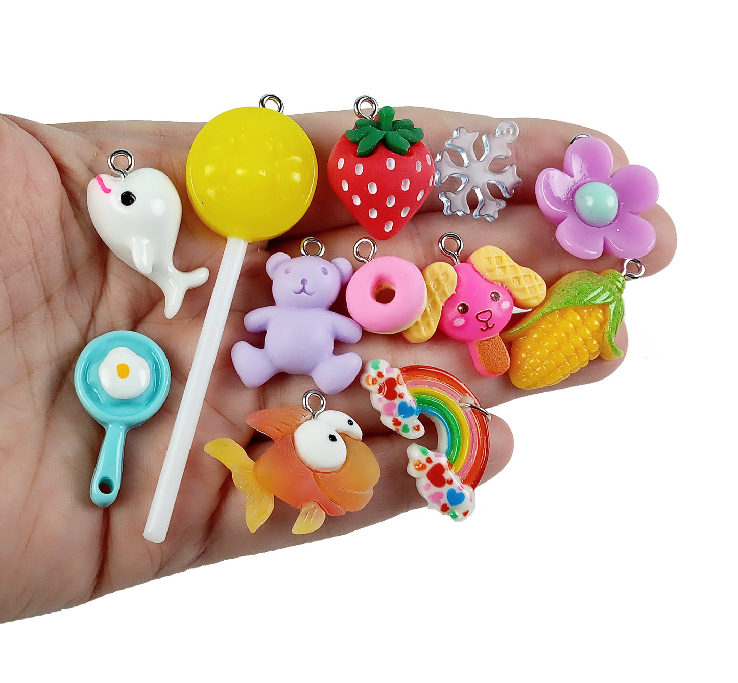 Mixed Flatback Charms - Kawaii Resin Cabochon Charm Grab Bag - Adorabilities Charms & Trinkets