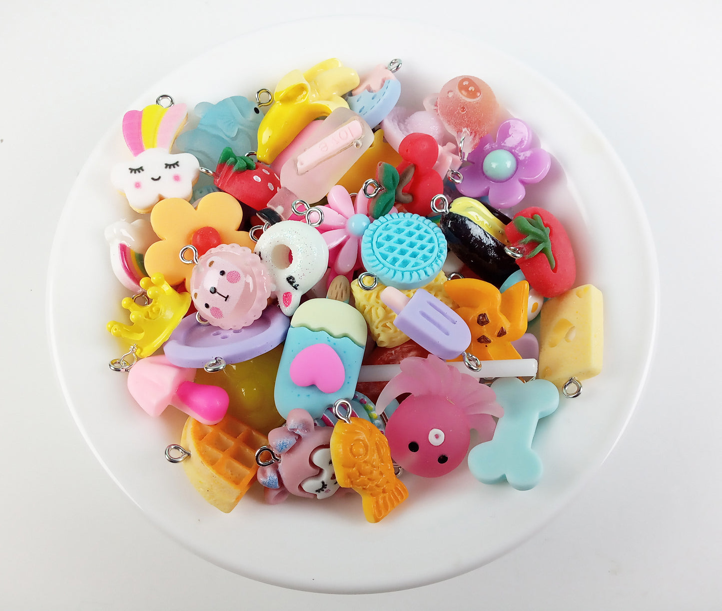 Mixed Flatback Charms - Kawaii Resin Cabochon Charm Grab Bag - Adorabilities Charms & Trinkets