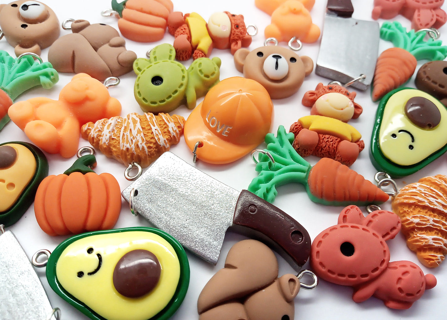 Charm Mix in Fall Colors: Bears, Squirrels & Pumpkins