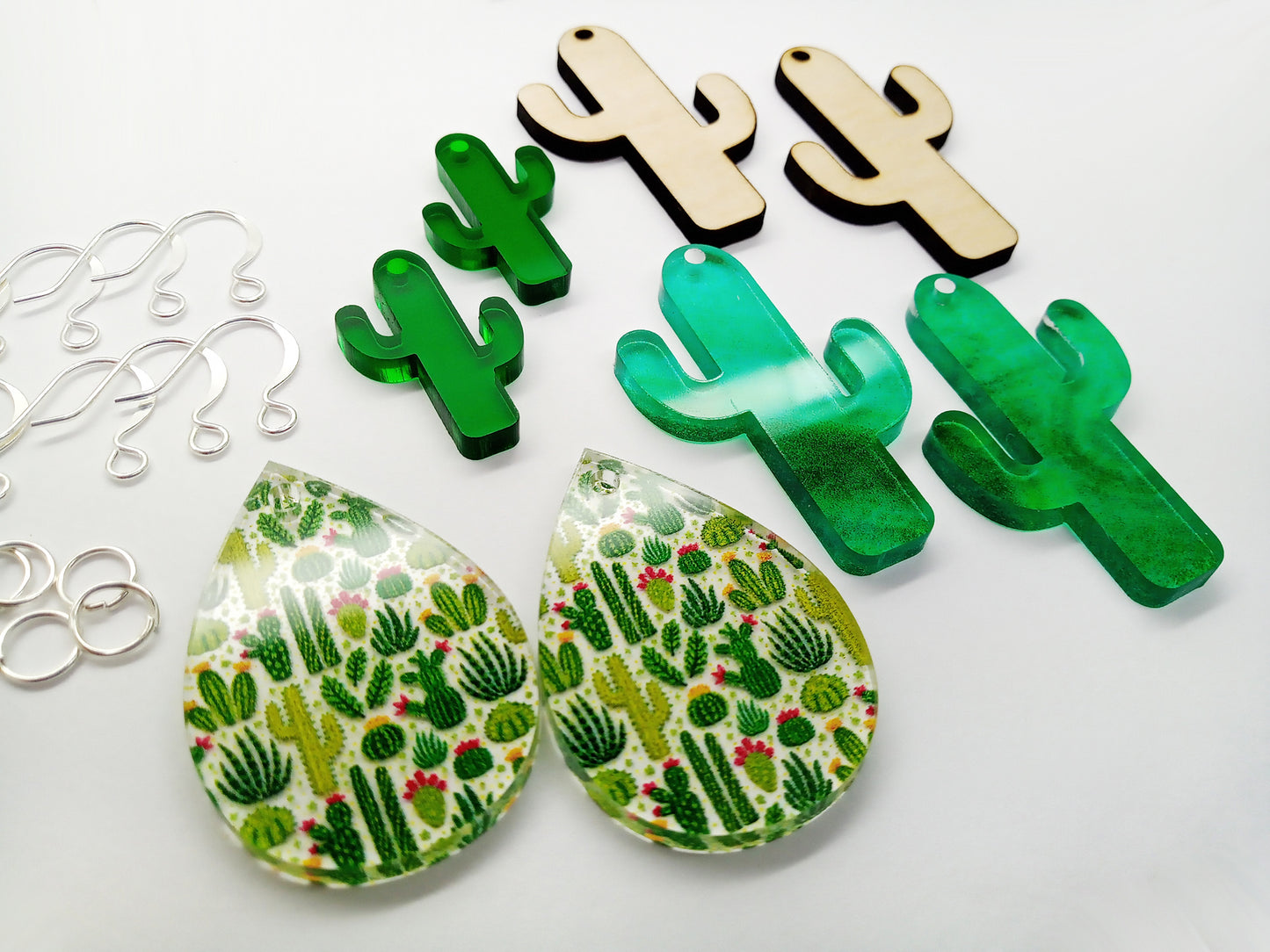 Cactus Earring Kit, Makes 4 pairs