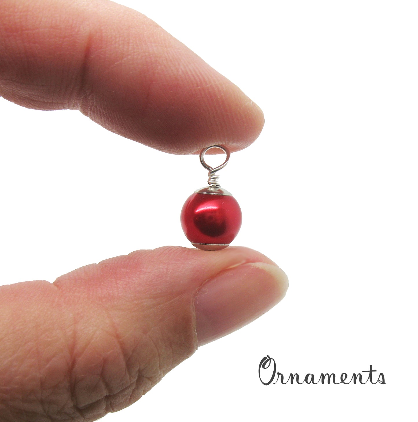 Christmas Charms - Pretty Red & Green Bead Charm Dangles Xmas - Adorabilities Charms & Trinkets