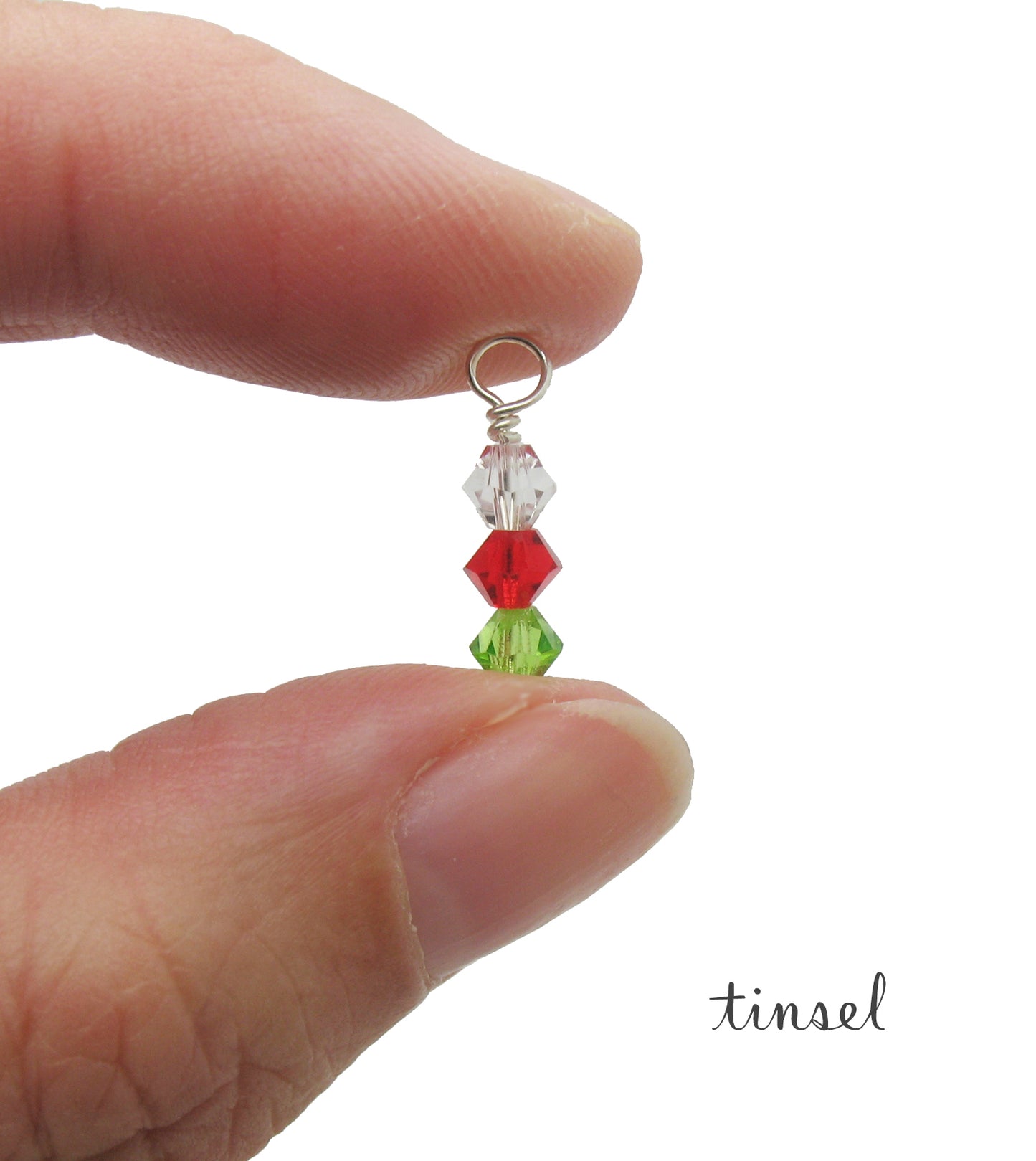Christmas Charms - Pretty Red & Green Bead Charm Dangles Xmas - Adorabilities Charms & Trinkets