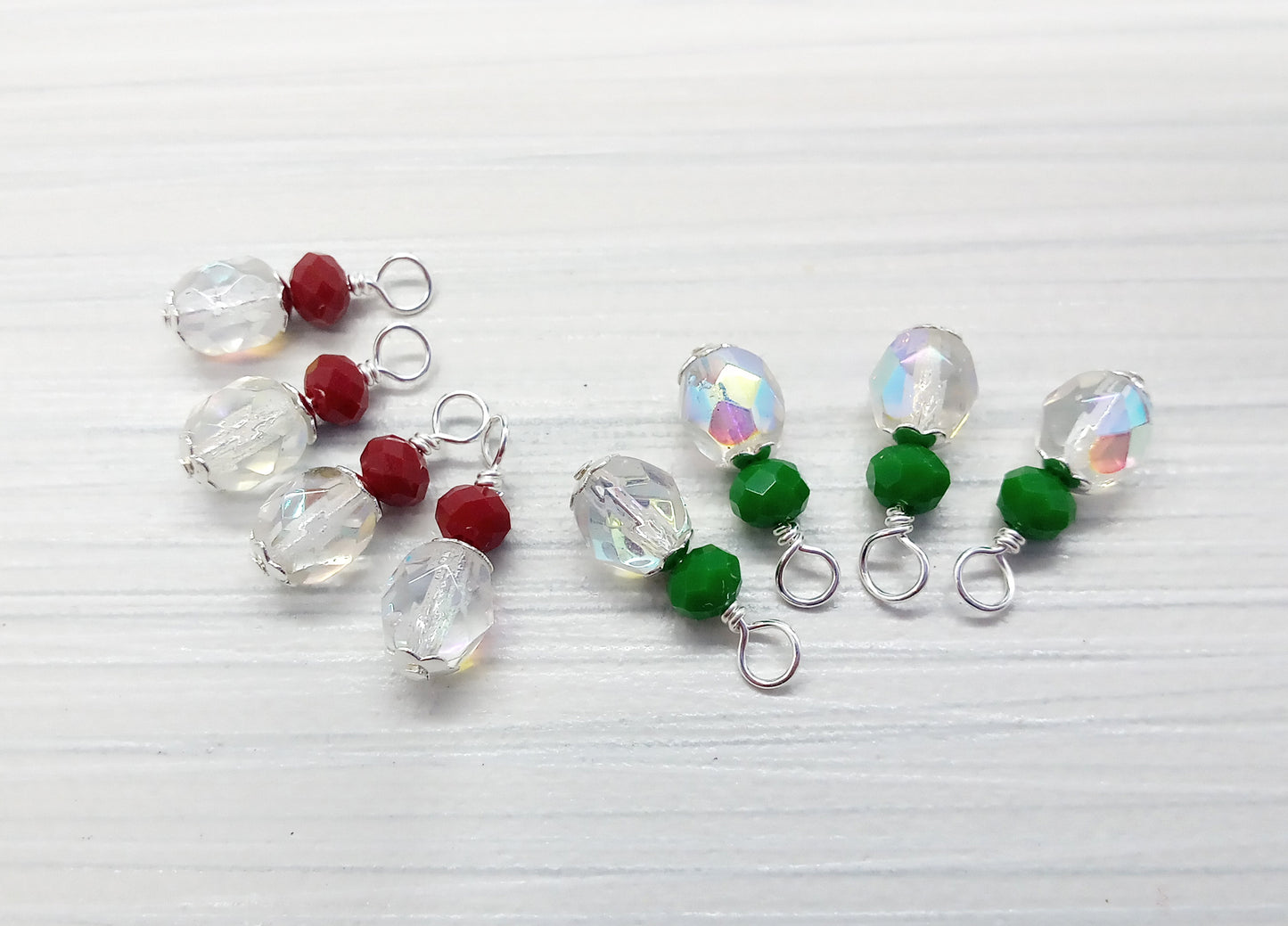 Christmas Dangle Charms, 6mm Crystal AB Bead Charms - Adorabilities Charms & Trinkets