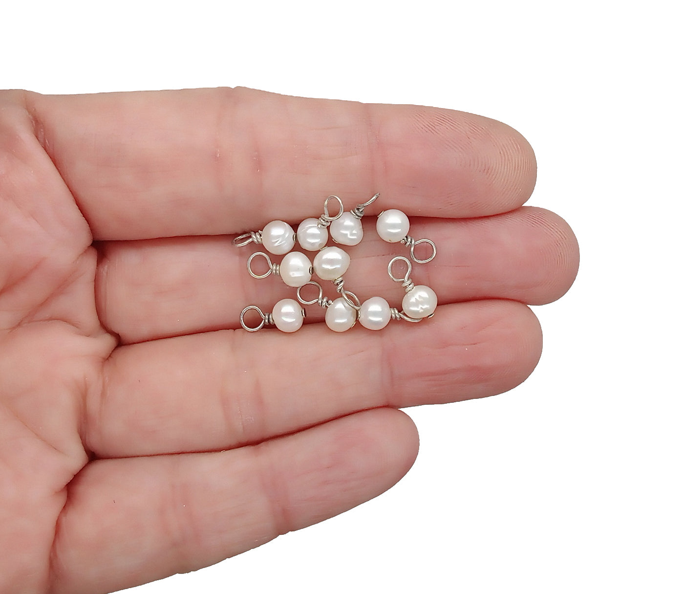 Delicate Freshwater Pearl Charms with Your Choice of Wire