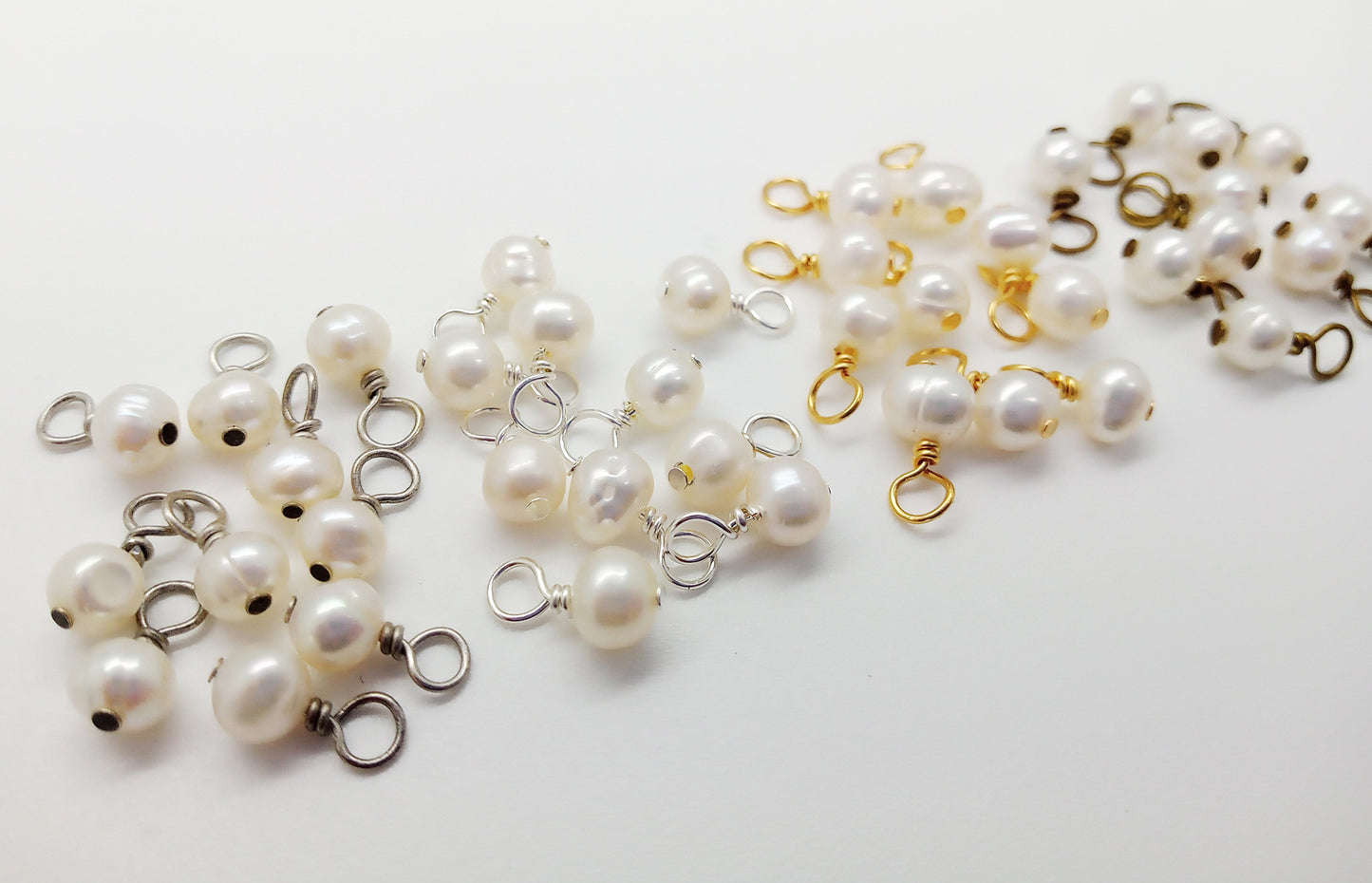 Delicate Freshwater Pearl Charms with Your Choice of Wire