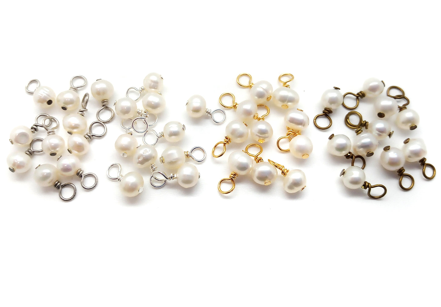 Delicate Freshwater Pearl Charms with Your Choice of Wire