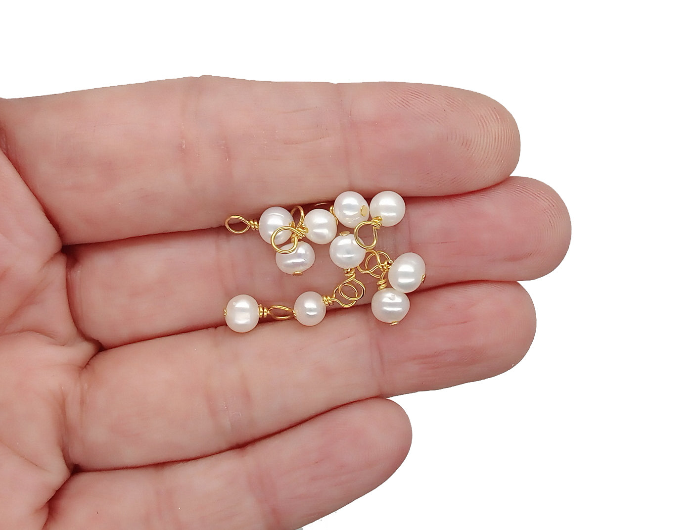 Delicate Freshwater Pearl Charms with Your Choice of Wire