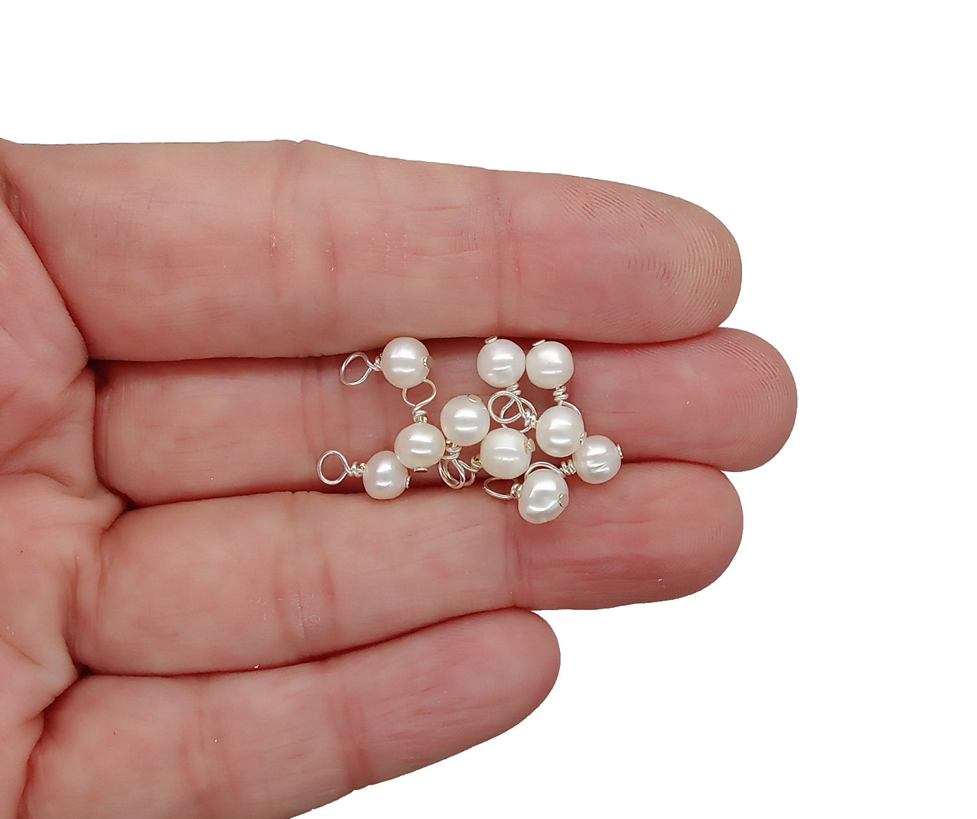 Delicate Freshwater Pearl Charms with Your Choice of Wire