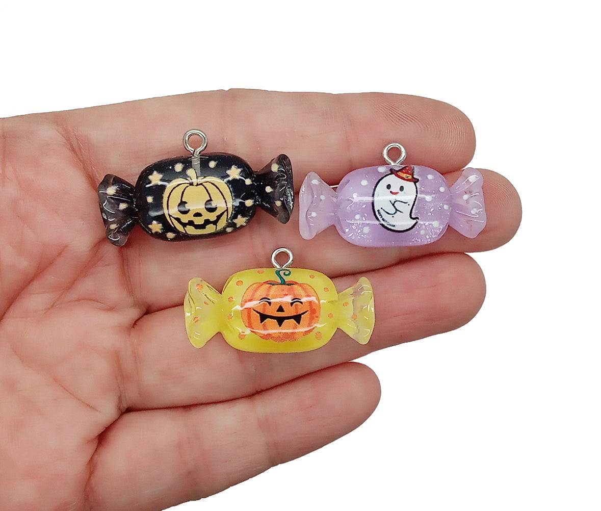 Halloween Candy Charms, Kawaii Ghosts and Pumpkins - Adorabilities Charms & Trinkets