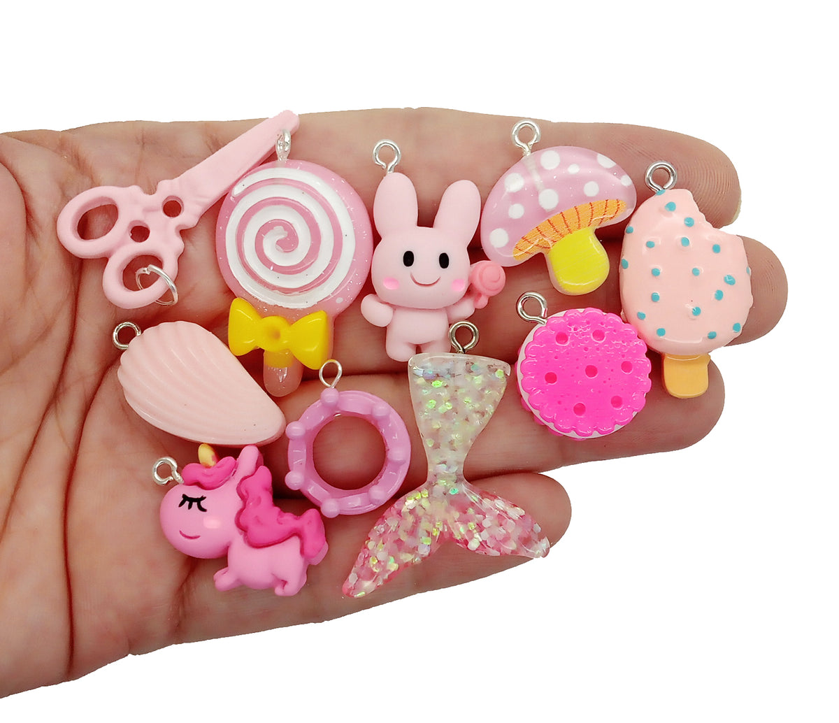 Grab Bag of 3 Cute Charms, Kawaii Mystery Bundle, Polymer Clay Phone Charm  Accessories 