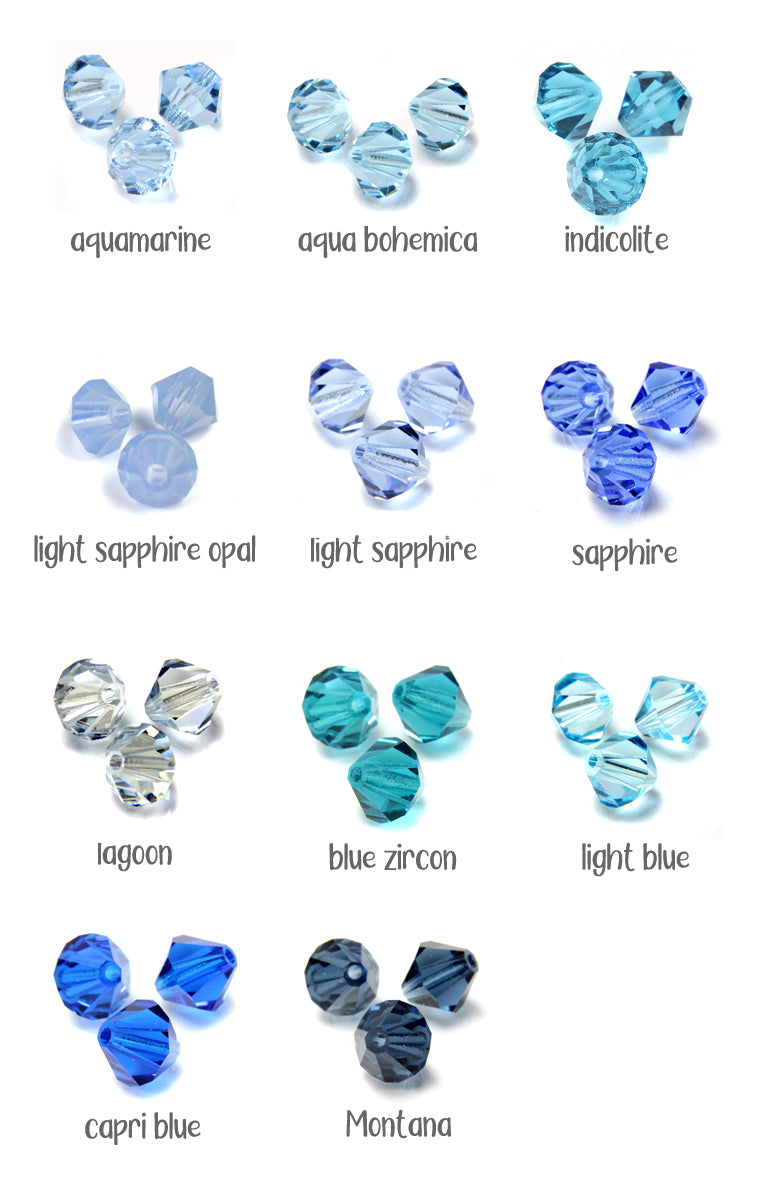Crystal Bead Dangles, 10 pcs - 6mm Czech Glass Bicone Bead Charms - Adorabilities Charms & Trinkets