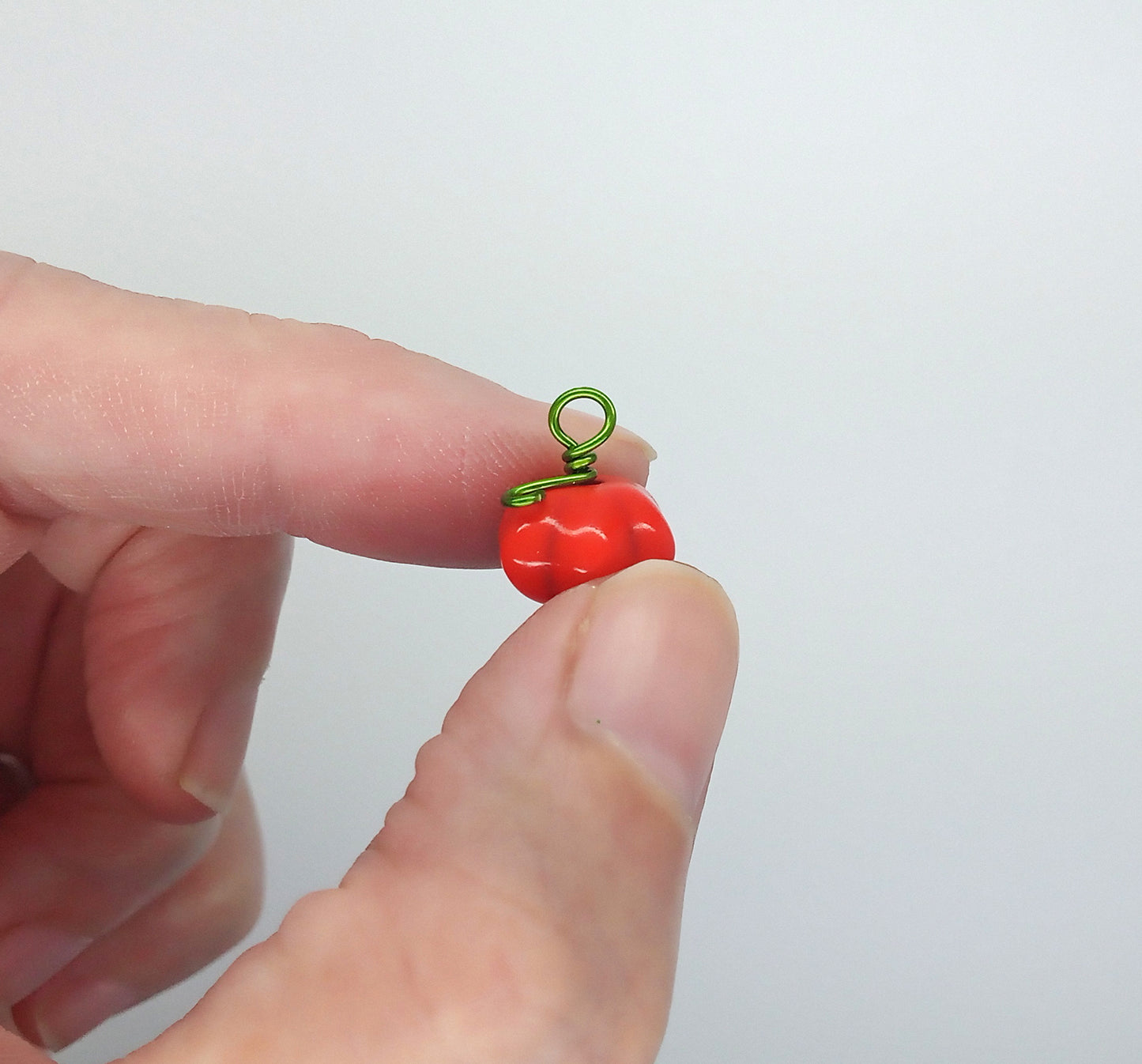 Cute Little Pumpkin Charms, set of 8 with Stems - Adorabilities Charms & Trinkets