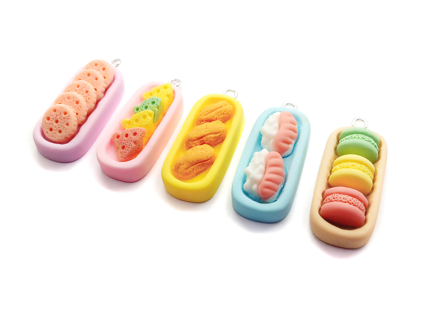 Snack Foods Kawaii Charms, set of 5